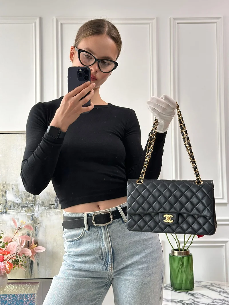 Chanel Timeless Vintage Medium Double Flap Lamb 2006