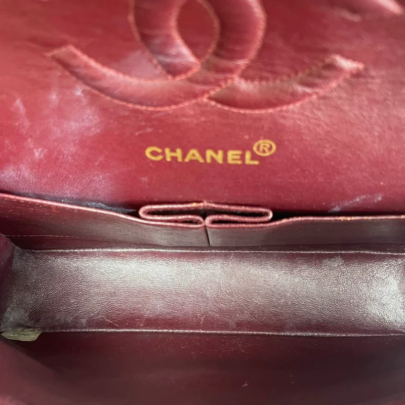 Chanel Vintage Medium Classic Double Flap Lammleder, Schwarz, 1997