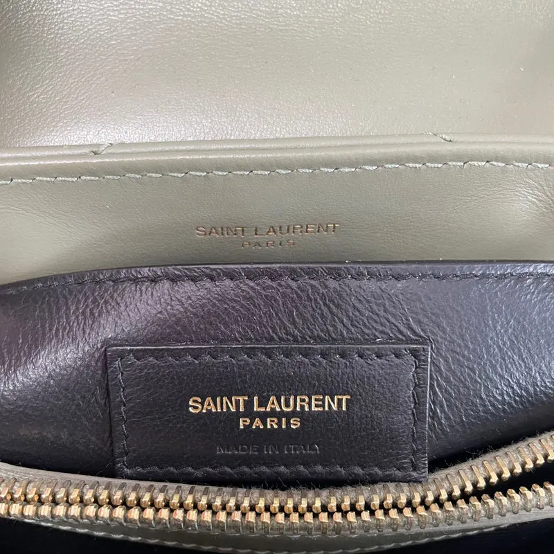 Saint Laurent Loulou Henkeltasche aus hellgrünem Leder, Modell 2022