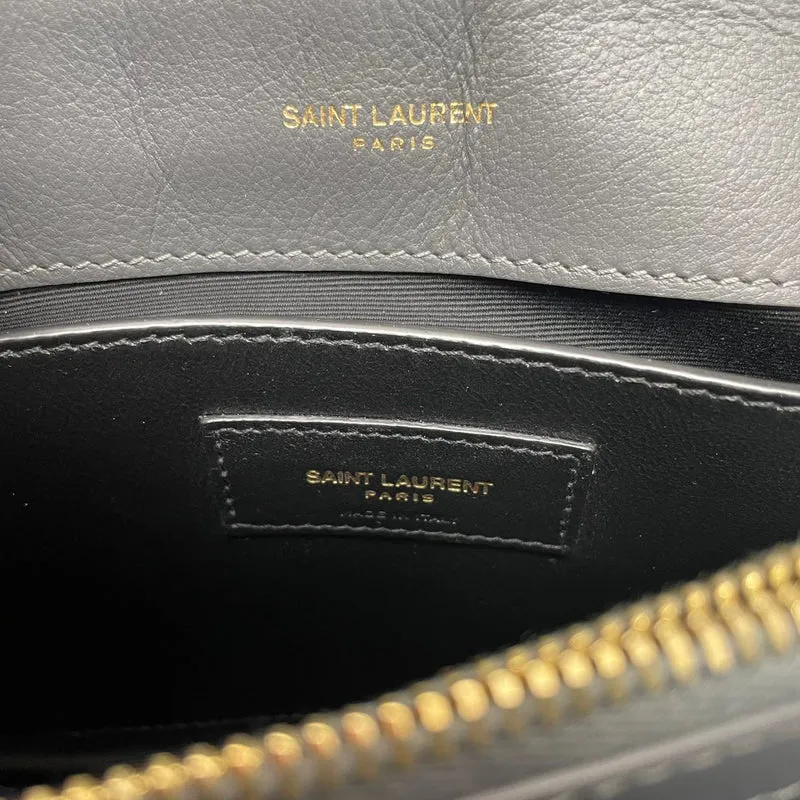 Saint Laurent Kleine LouLou Tasche aus grauem Wildleder 2022