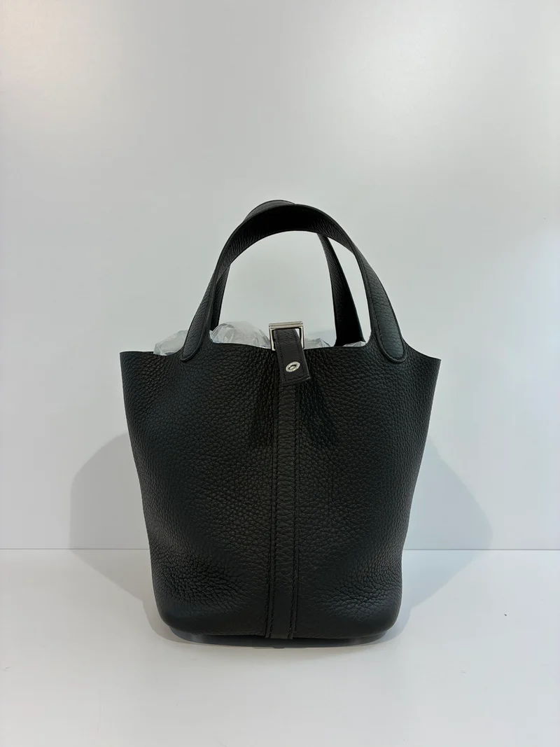 Hermes Picotin 18 Taurillon Clemence Noir 2025