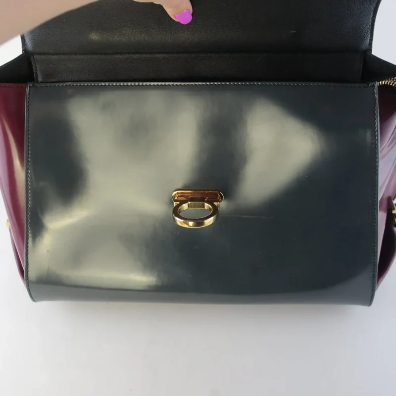 Salvatore Ferragamo Tricolor Large Sofia Shoulder Bag