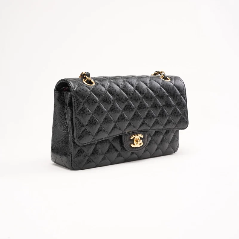 Chanel Classic Double Flap Bag Medium Caviar Black 2020