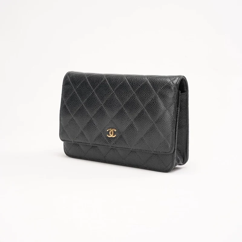 Chanel Classic Wallet on Chain Woc in Black Caviar 2017