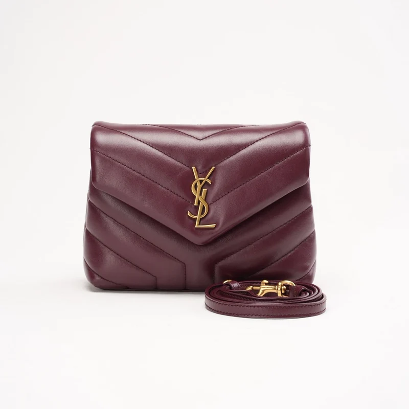 Saint Laurent Matelassé Toy Loulou Lammfell Burgund 2020