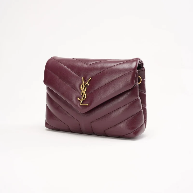 Saint Laurent Matelassé Toy Loulou Lammfell Burgund 2020