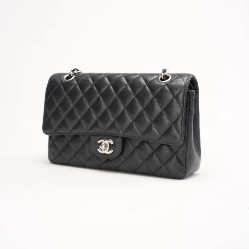 Chanel Classic Double Flap Bag Medium Caviar Black 2015