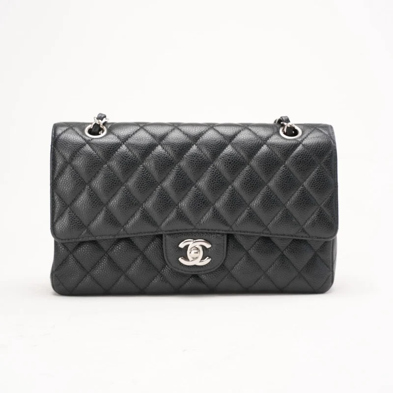 Chanel Classic Double Flap Bag Medium Caviar Black 2015