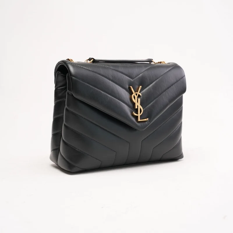Saint Laurent Kleine Loulou Henkeltasche Schwarz 2024
