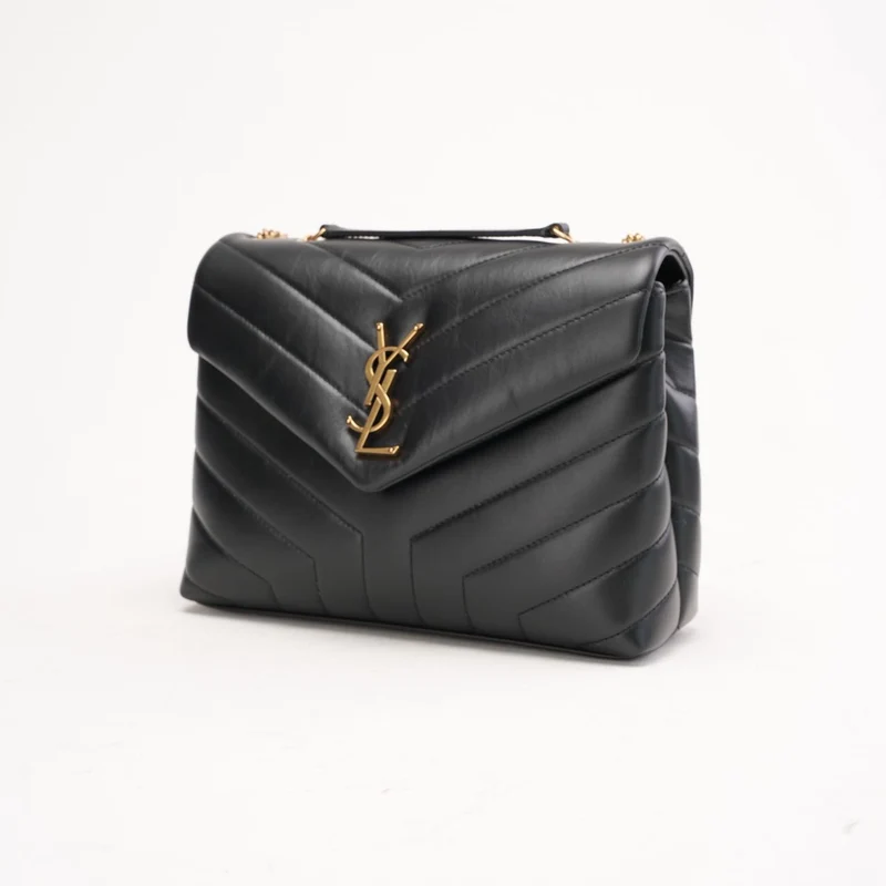 Saint Laurent Kleine Loulou Henkeltasche Schwarz 2024