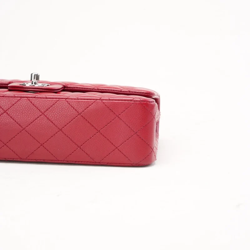 Chanel Classic Double Flap Bag Medium Caviar Red 2012