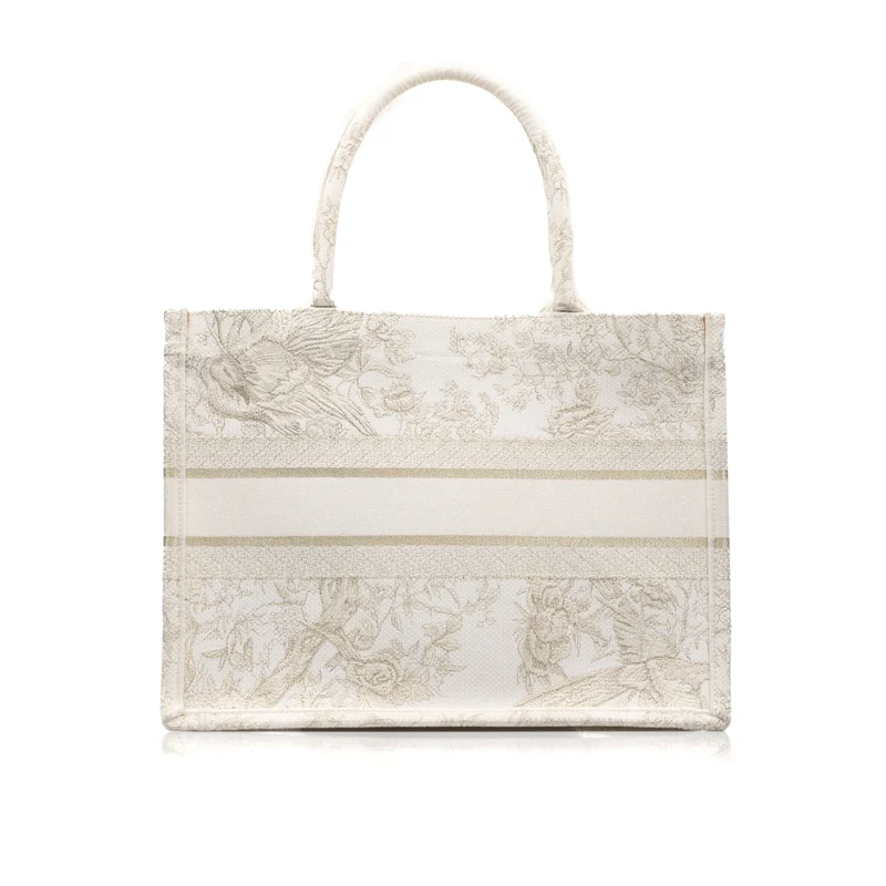 Dior Book Tote Medium Canvas Weiß/Beige 2022