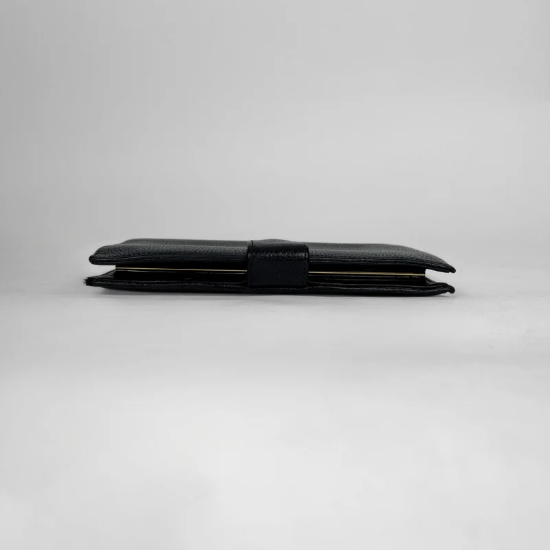 Chanel Caviar CC French Long Wallet in Schwarz
