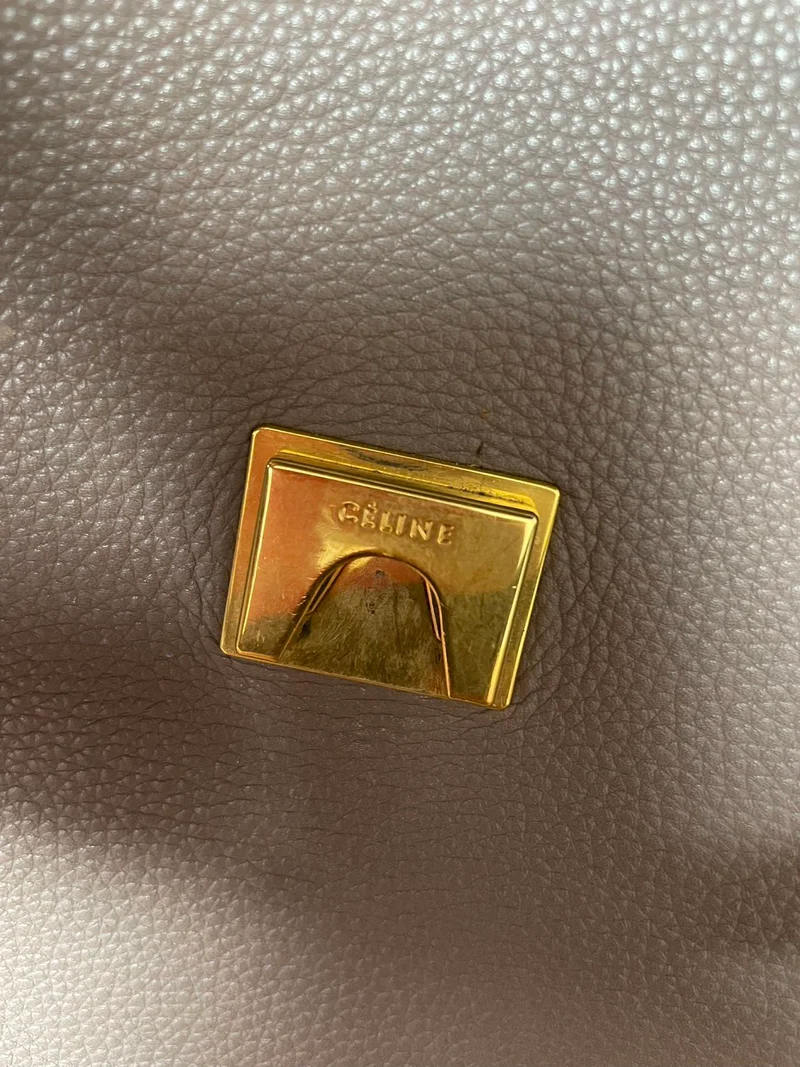 Celine Micro Belt Bag aus taupefarbenem genarbtem Kalbsleder, 2015