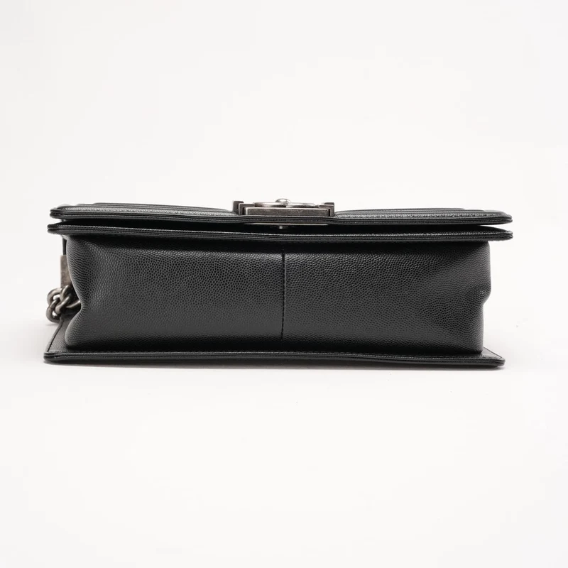 Chanel Black Caviar Quilted Medium Boy Flap Caviar 2019