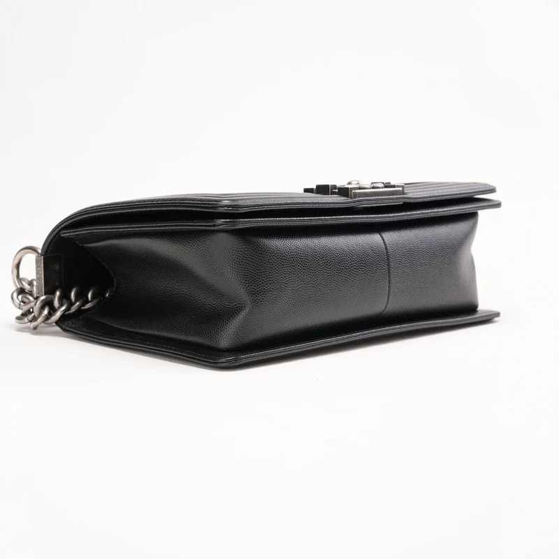 Chanel Black Caviar Quilted Medium Boy Flap Caviar 2019