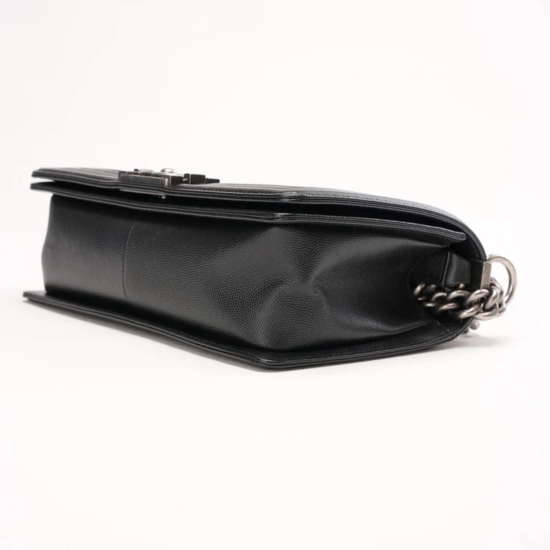 Chanel Black Caviar Quilted Medium Boy Flap Caviar 2019