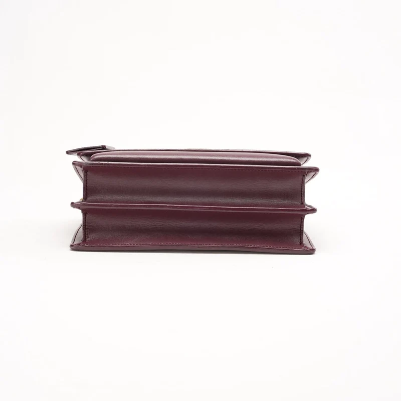 Saint Laurent Burgunderrotes Kalbsleder Medium Monogram Sunset 2018