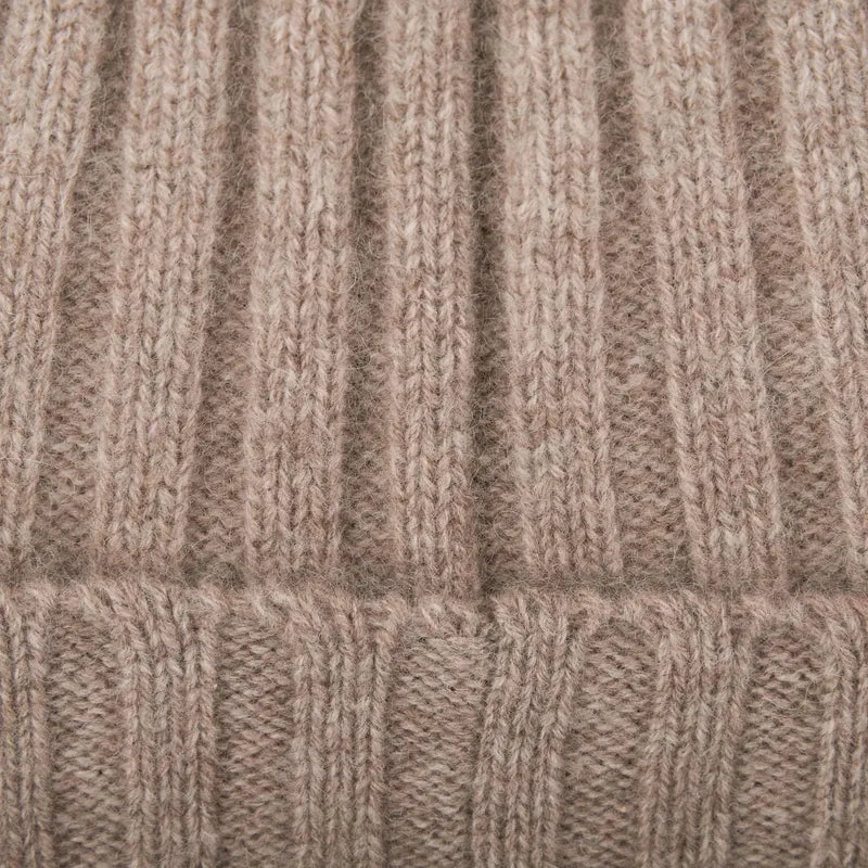 Mütze aus Kaschmir in Beige