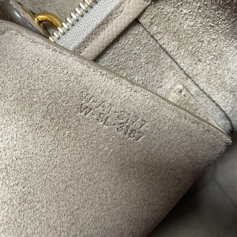 Celine Micro Belt aus genarbtem Kalbsleder, Taupe, 2017