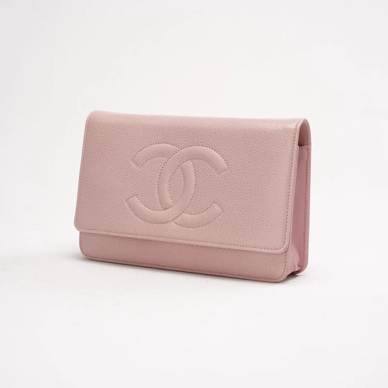 Chanel Timeless Wallet on Chain (WOC) Caviar Light Pink 2012