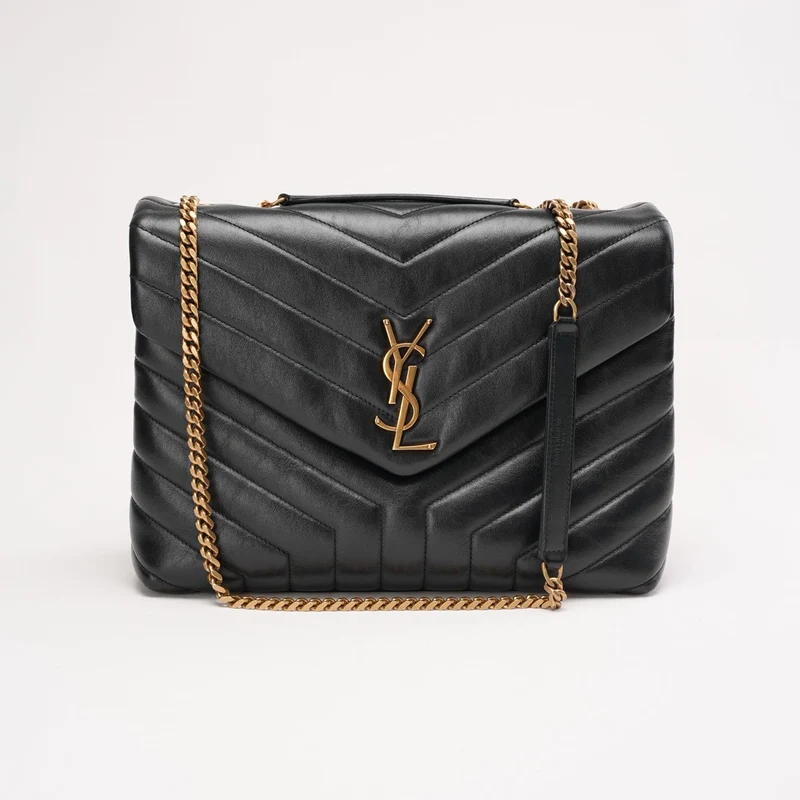 Saint Laurent LouLou Medium Leder Schwarz 2018