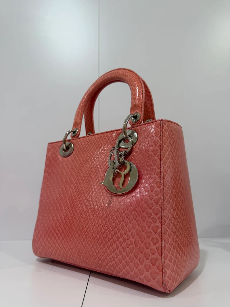 Dior Lady Dior Medium Pink Python 2012