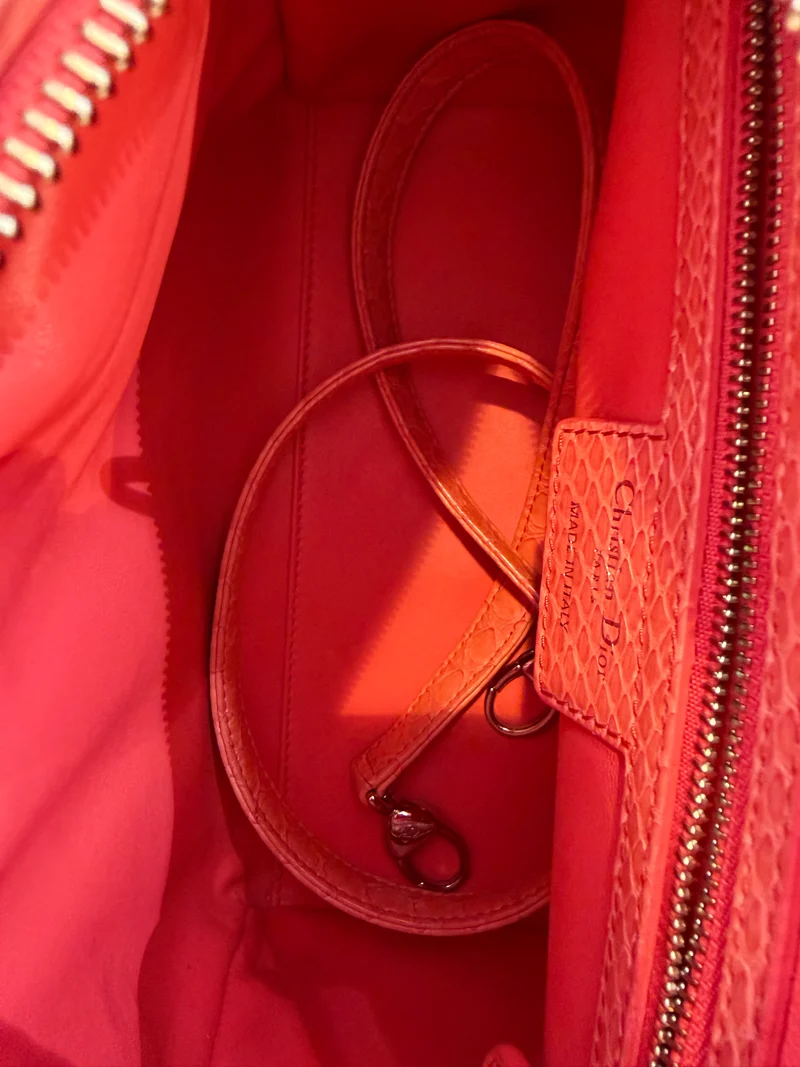 Dior Lady Dior Medium Pink Python 2012