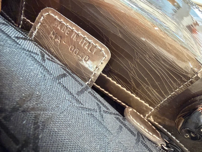 Dior Malice Henkeltasche aus Leder, Grau, 2000