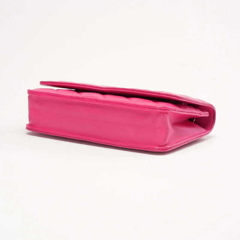 Chanel Wallet On Chain (WOC) Lammleder, Pink, 2017