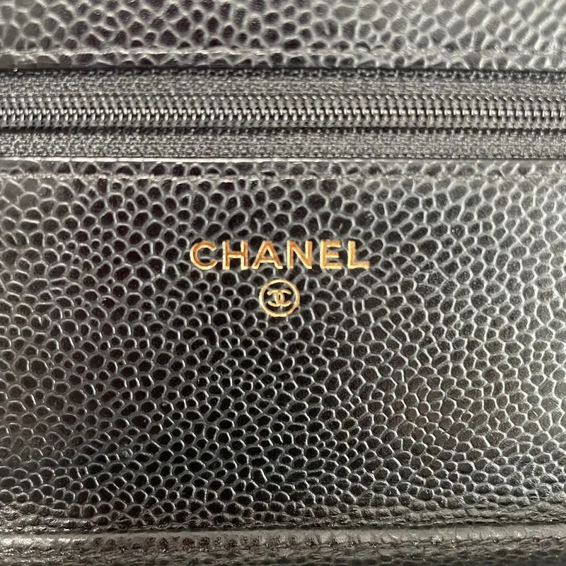 Chanel Wallet On Chain (WOC) Caviar Black 2019