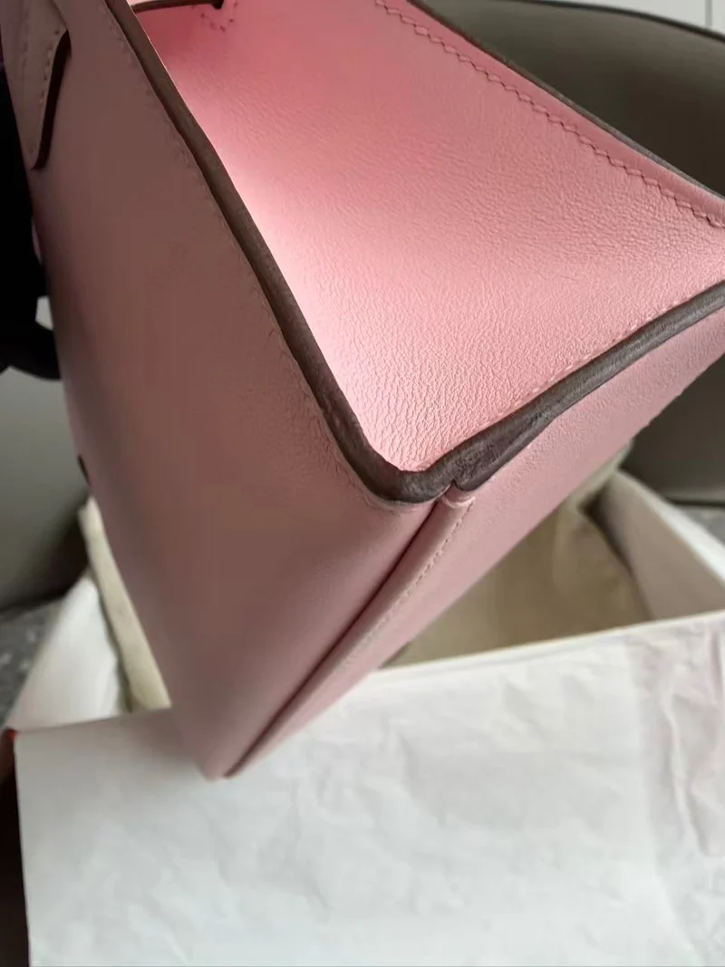 Hermes Swift Kelly Pochette Clutch Rose Sakura 2025