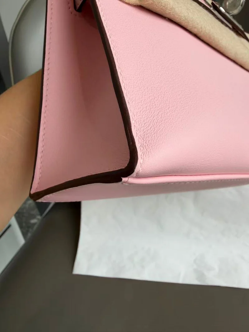 Hermes Swift Kelly Pochette Clutch Rose Sakura 2025