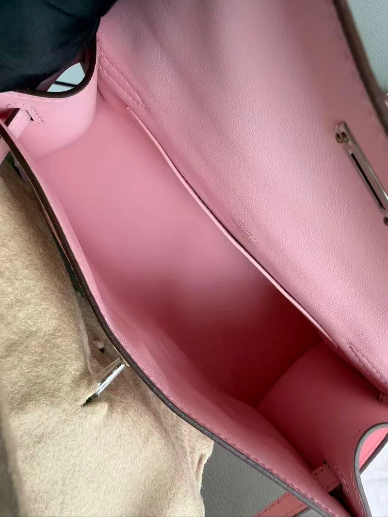 Hermes Swift Kelly Pochette Clutch Rose Sakura 2025