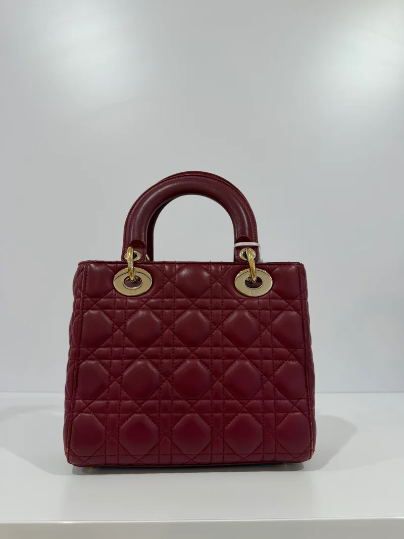 Dior Lady Dior Small Lamb Burgundy 2018