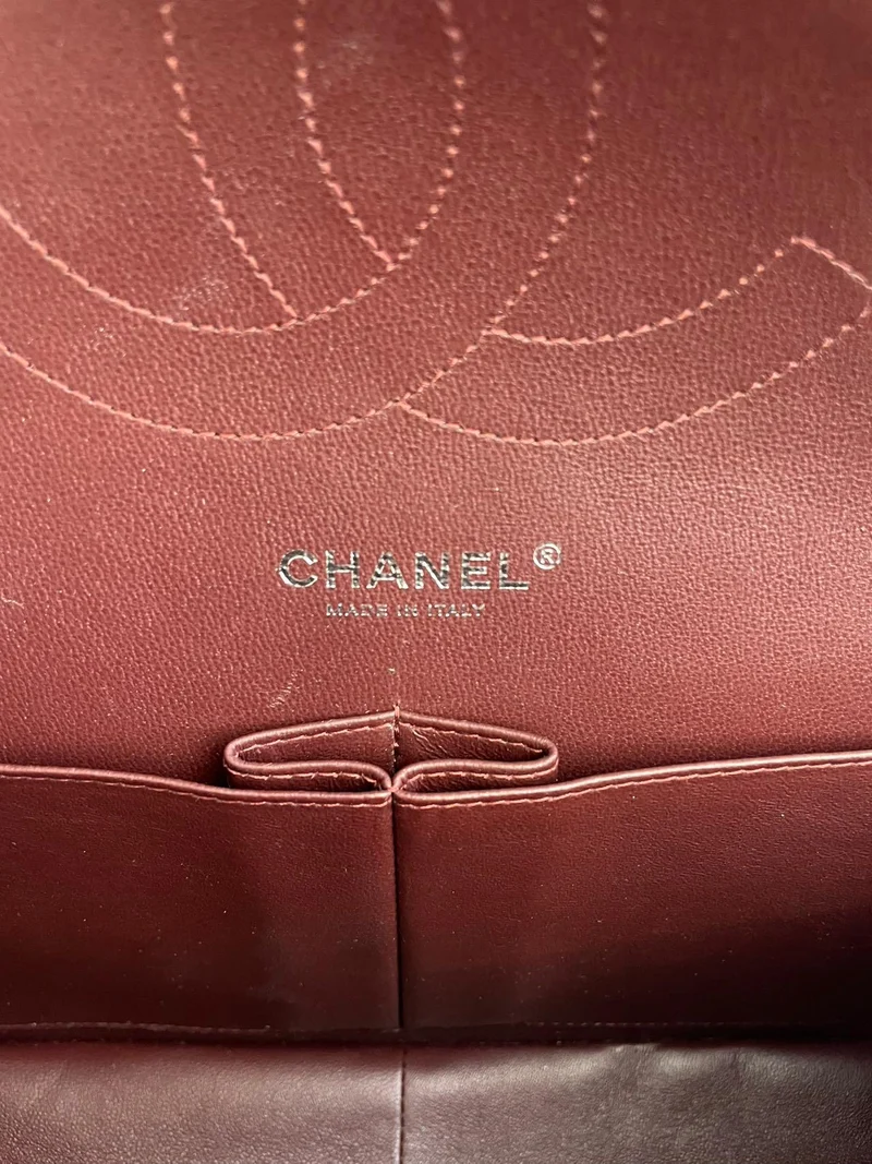 Chanel Classic Flap Bag Lambskin Black Bag Jumbo in Silver Hardware Teil 3 für Daniel exklusiv
