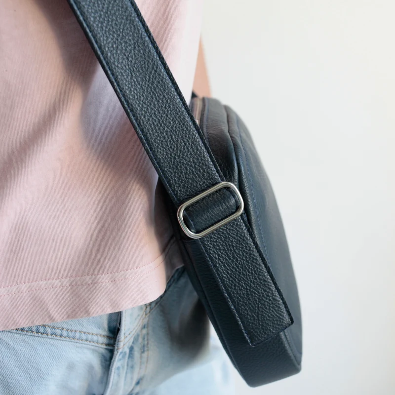 Handtasche ZIP Quadrat Blau