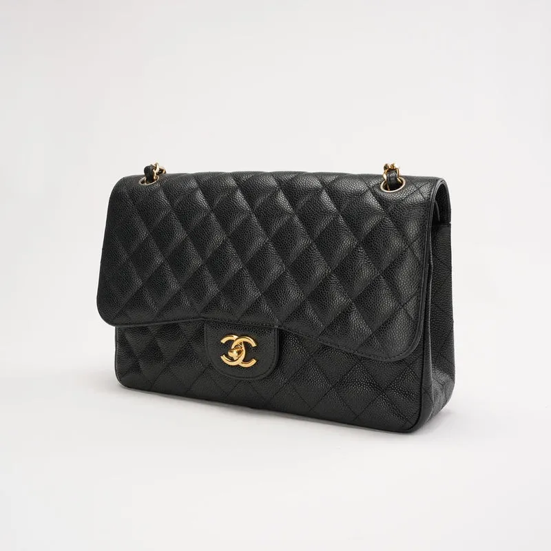 Chanel Jumbo Classic Double Flap Bag Caviar 2015
