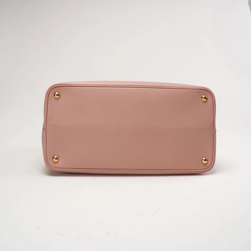 Prada Saffiano Leder Medium Doppeltasche Rosa