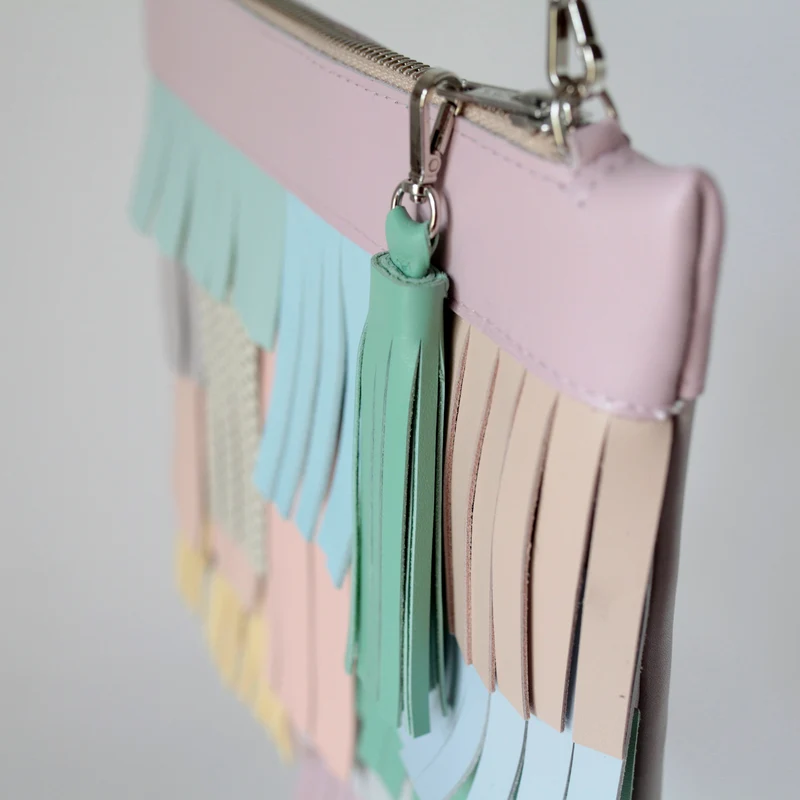 Fransentasche Pastell