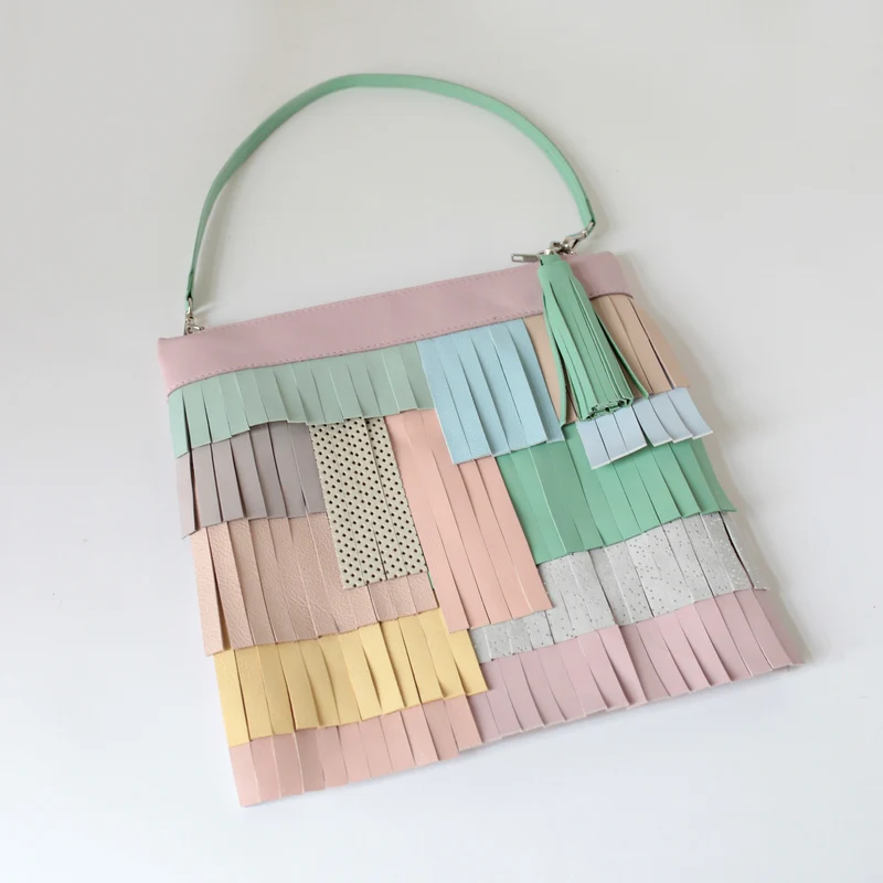 Fransentasche Pastell