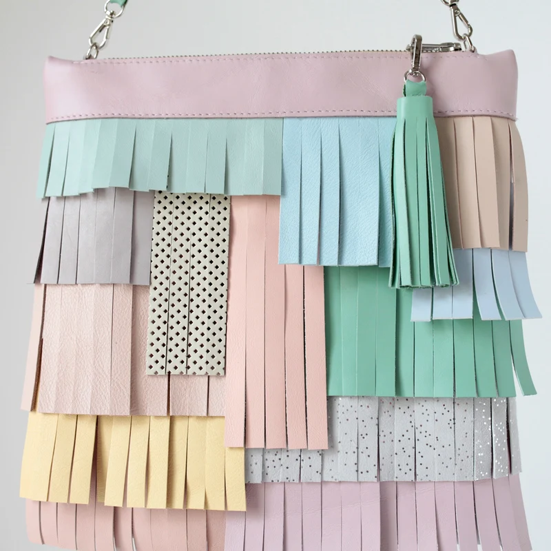 Fransentasche Pastell