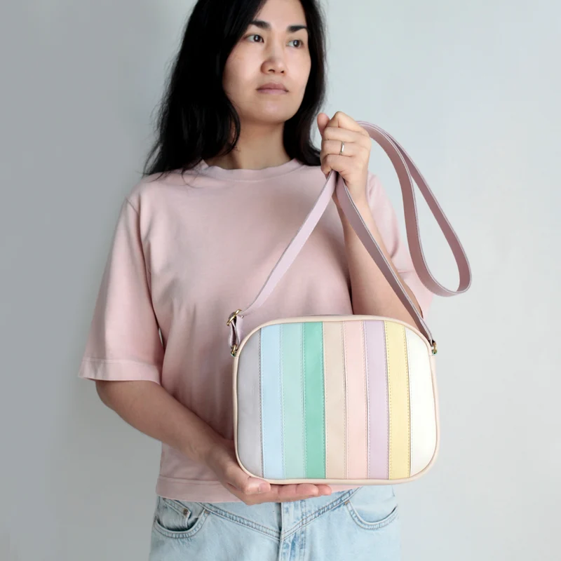 Handtasche ZIP M Pastell Mix