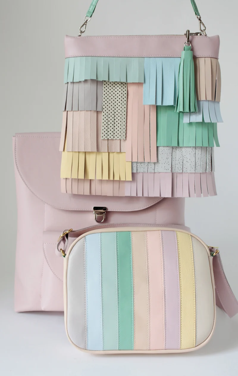 Handtasche ZIP M Pastell Mix