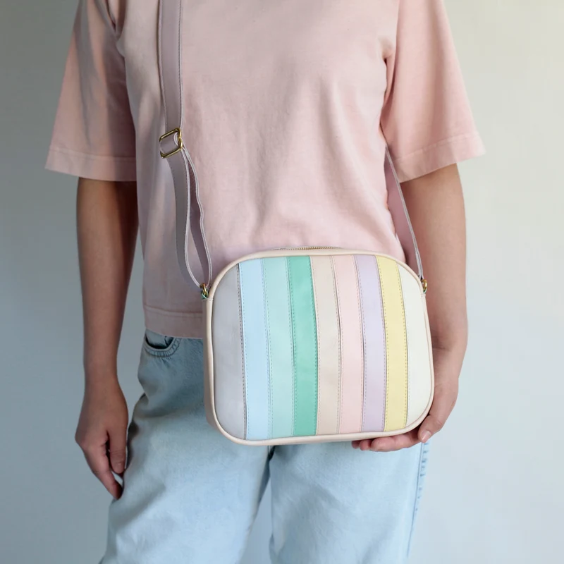 Handtasche ZIP M Pastell Mix