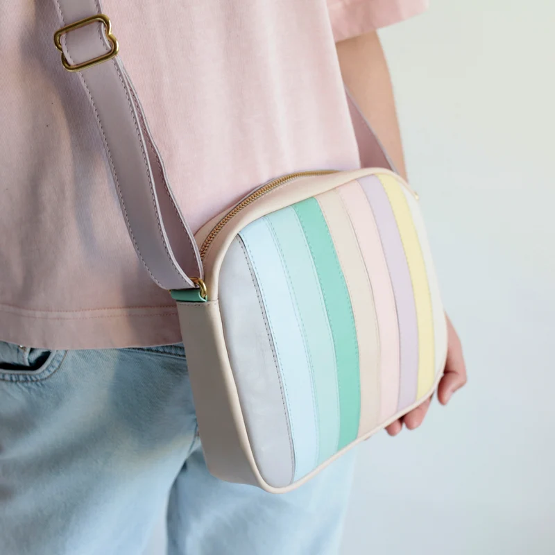 Handtasche ZIP M Pastell Mix