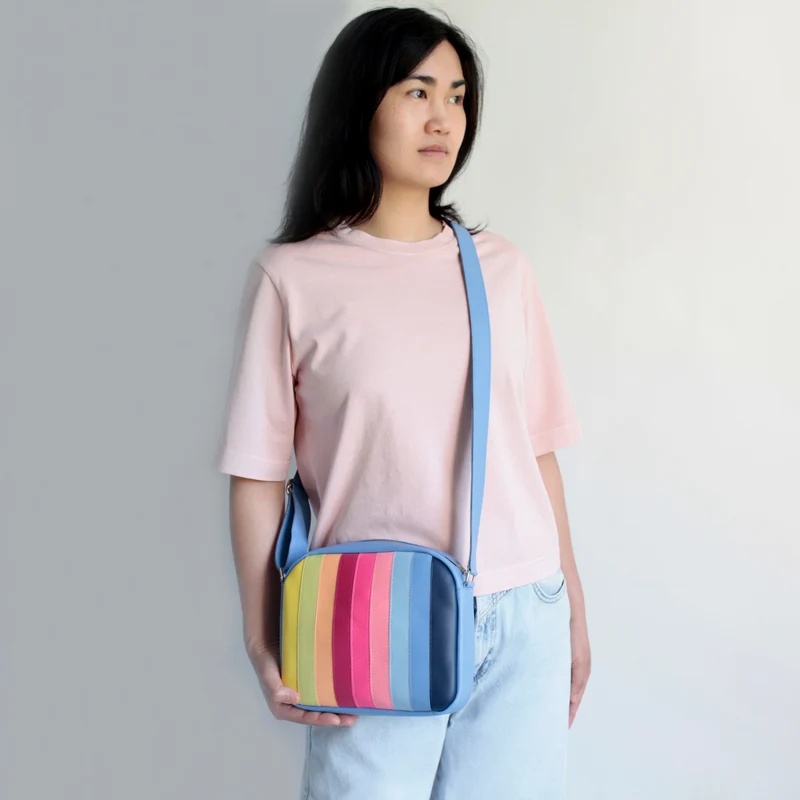 Handtasche ZIP M Sky MIX