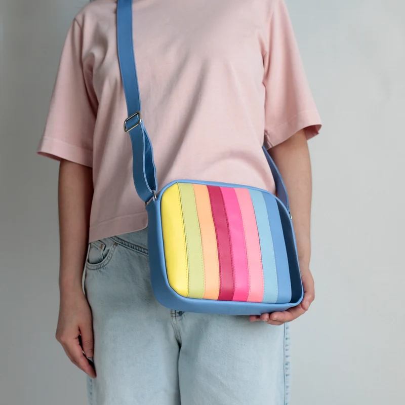 Handtasche ZIP M Sky MIX