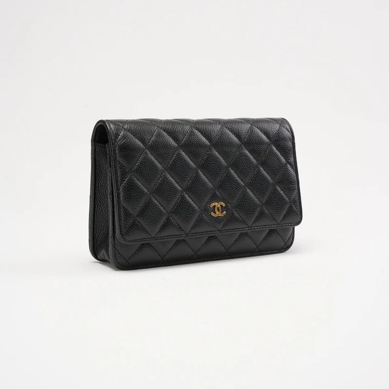 Chanel Wallet on Chain (WOC) Kaviarleder Schwarz 2020