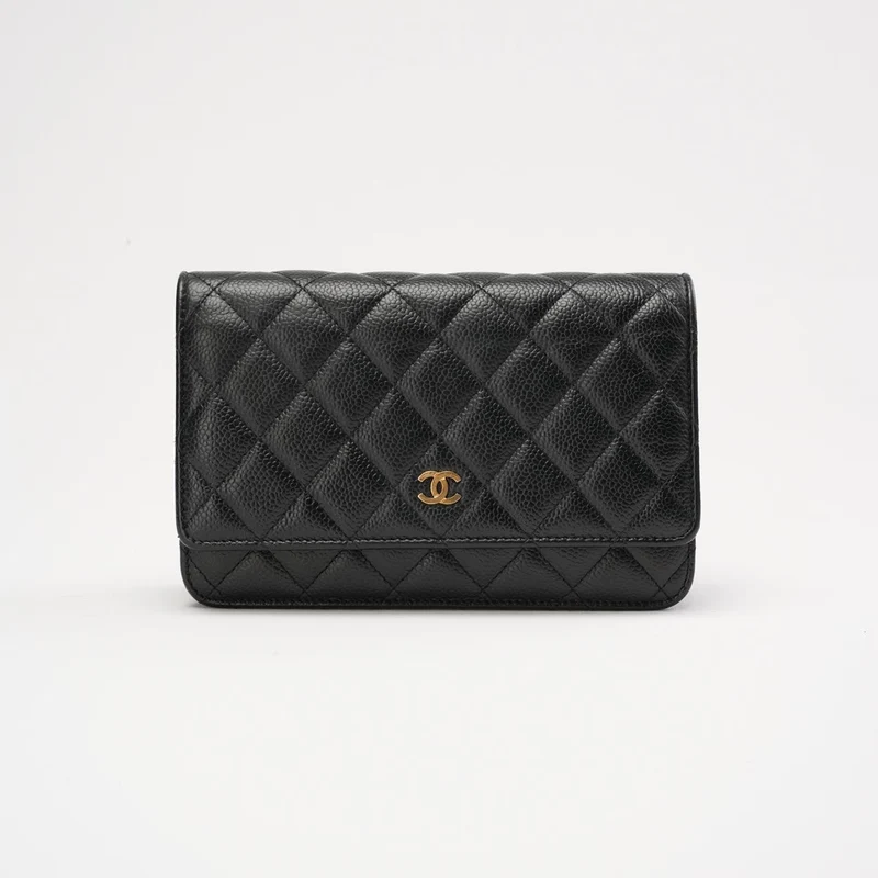 Chanel Wallet on Chain (WOC) Kaviarleder Schwarz 2020